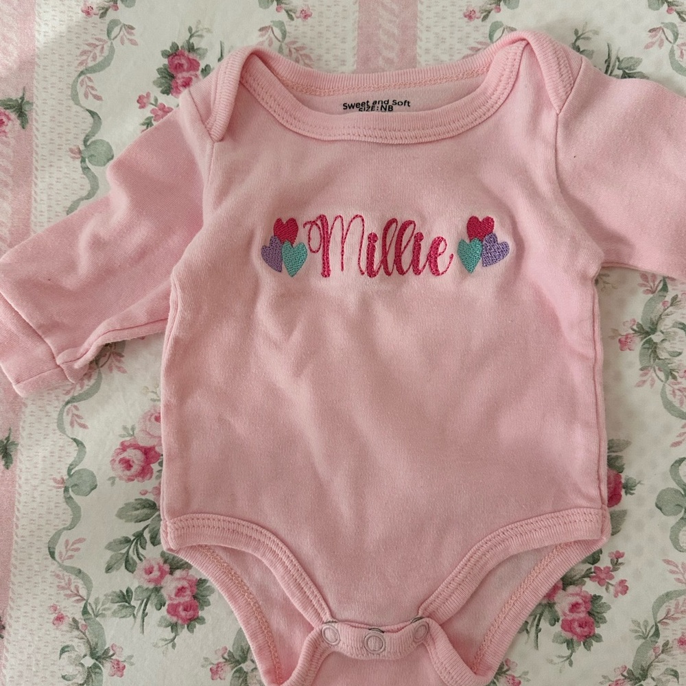 Pink Heart Bodysuit Millie